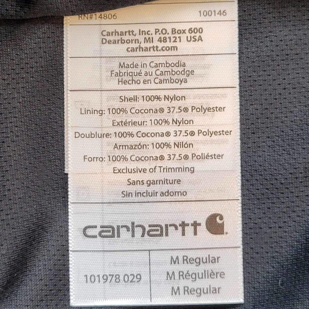 Carhartt Force Rain Defender 15 Pocket Briscoe Fishing Vest Mens Medium Zip - Picture 4 of 10